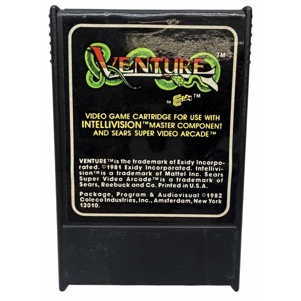 Venture Intellivision‎ Video Game Cartridge Instructions Manuel 1982 Coleco 80's